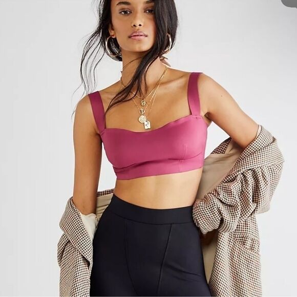 Free People Other - Free People Naomi Longline Bra Thick Adjustable Straps NEW WITH TAGS NWT XL